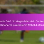 Ajustări Defensivă: Contracararea loviturilor fixe, Poziționarea jucătorilor, Schimbări tactice